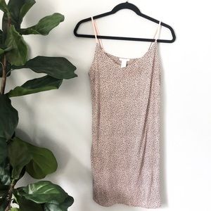 H&M Floral Black and Tan Spaghetti Strap Dress